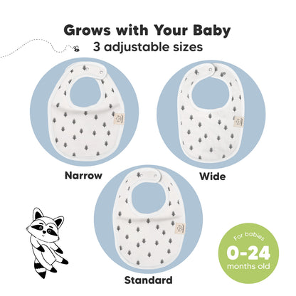 KeaBabies Organic GOTS Baby Toddler Drool Bibs