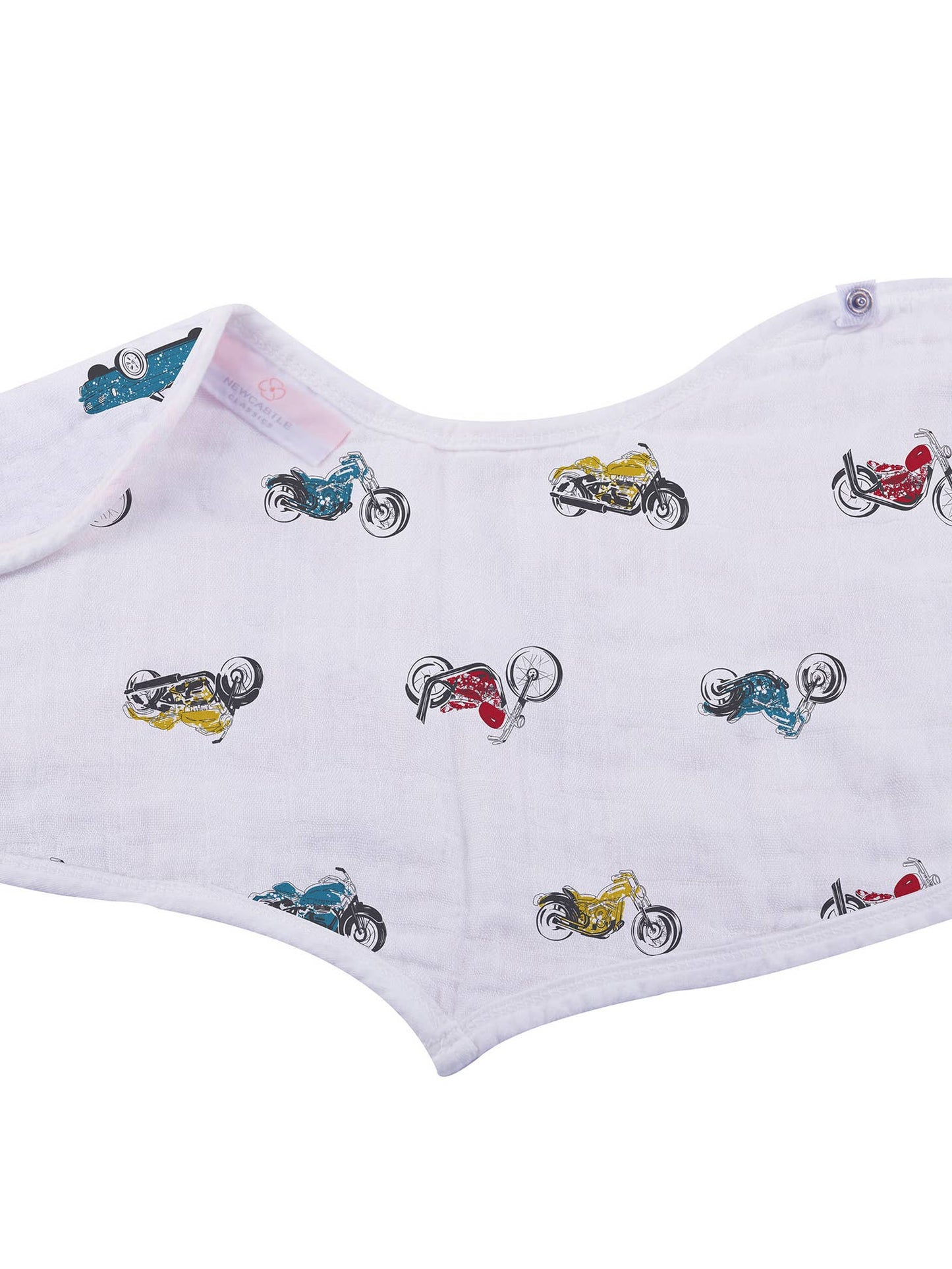 Newcastle Classics Organic Cotton Bamboo Muslin Heart Bibs – Cars