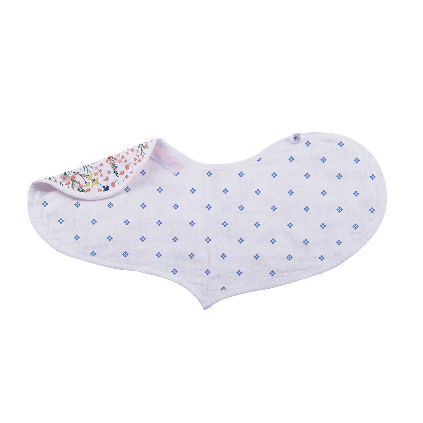 Newcastle Classics Organic Cotton Bamboo Muslin Heart Bibs – Wildflowers and Bunny