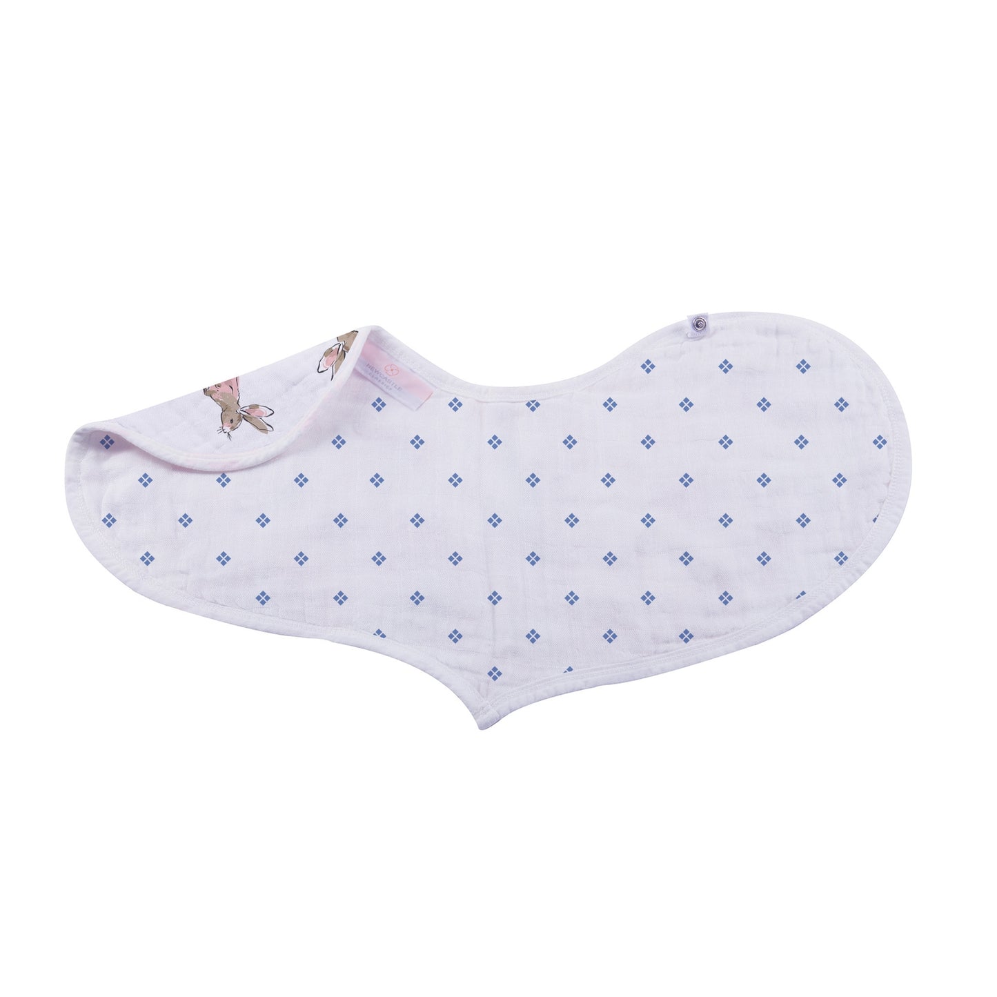 Newcastle Classics Organic Cotton Bamboo Muslin Heart Bibs – Wildflowers and Bunny