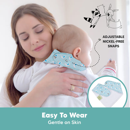 KeaBabies Organic GOTS Waterproof Baby Toddler Bandana Drool Bibs