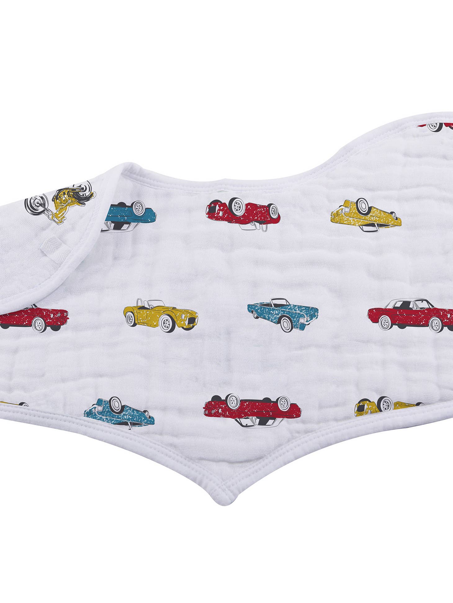 Newcastle Classics Organic Cotton Bamboo Muslin Heart Bibs – Cars