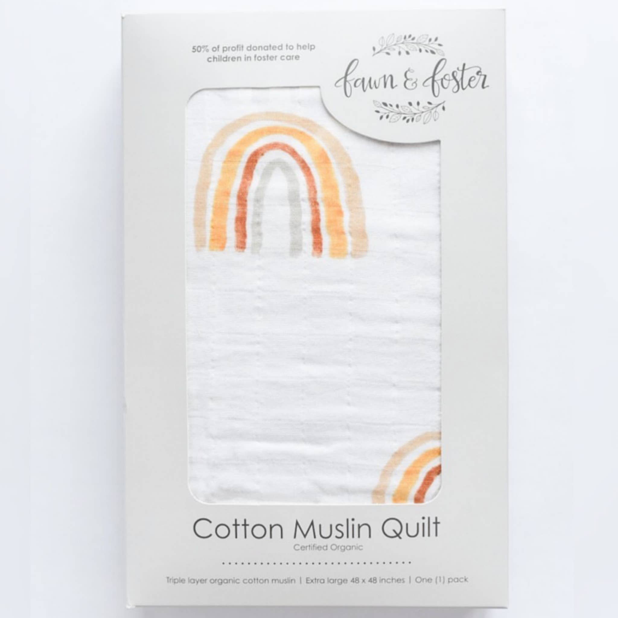 Rainbow muslin quilt hot sale