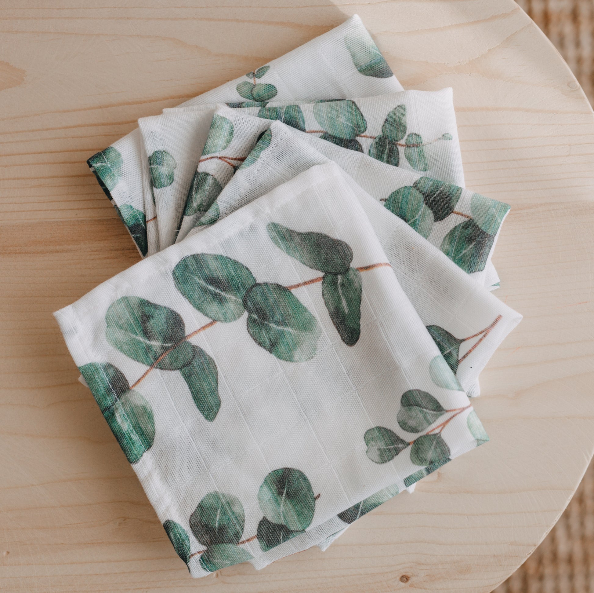 Eucalyptus Green Muslin Baby Burp Cloth