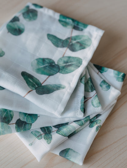 Eucalyptus Green Muslin Baby Burp Cloth