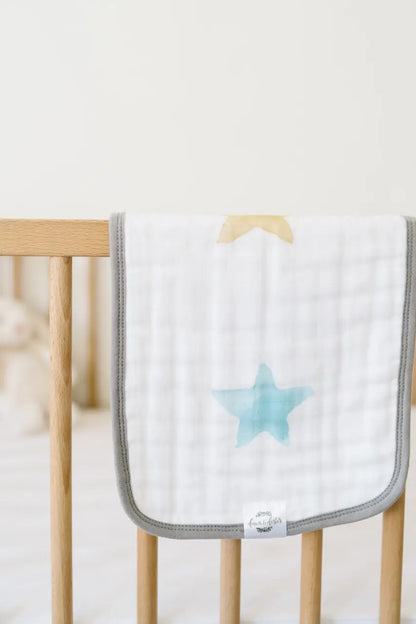 Organic Burp Cloth - Dreams and Stars