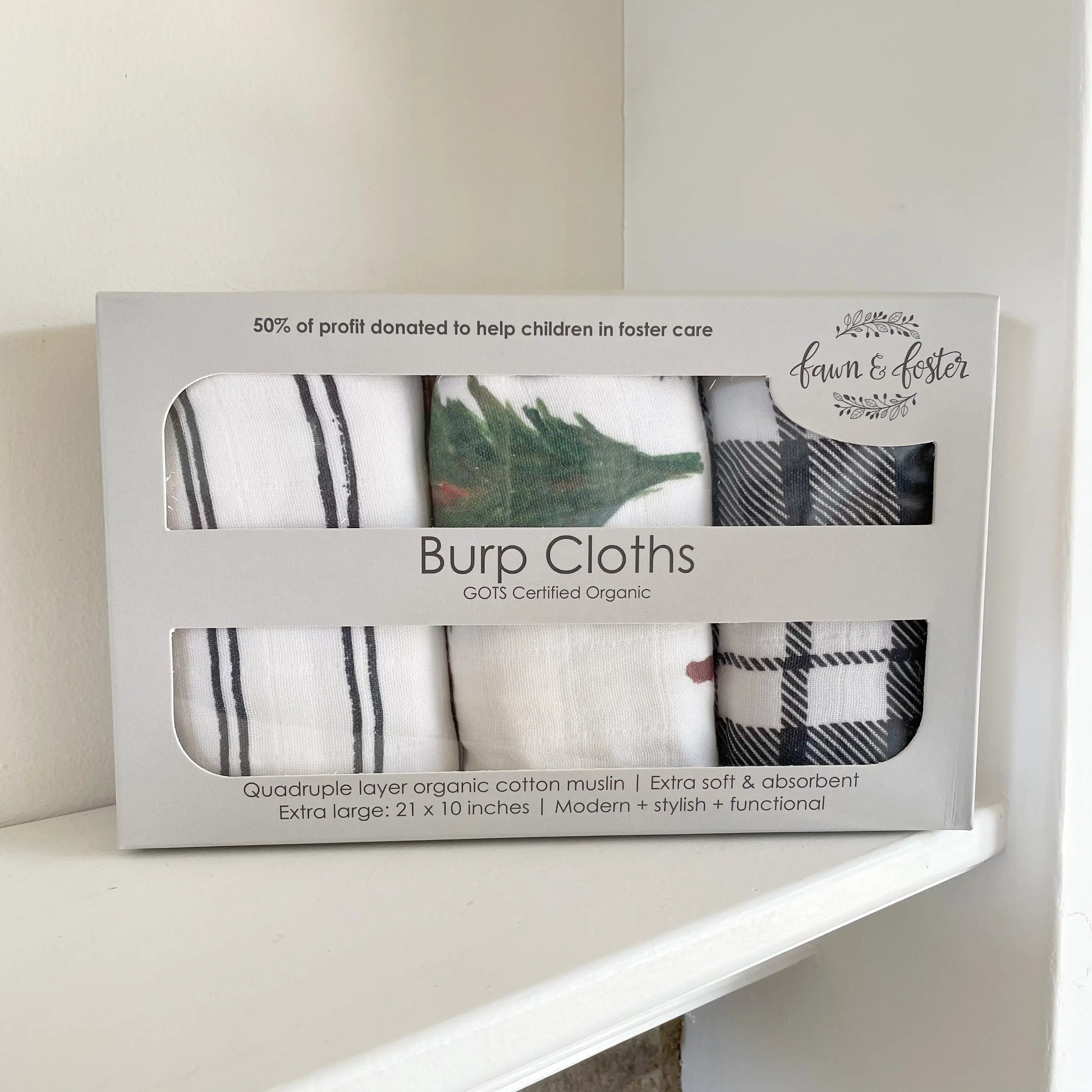 Organic Burp Cloth - Lennox