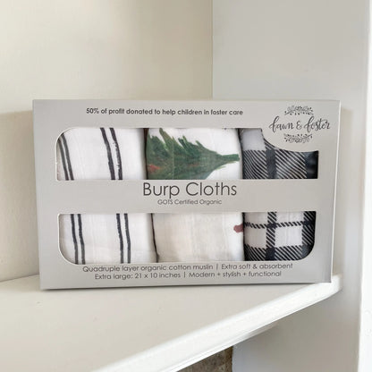 Organic Burp Cloth - Lennox