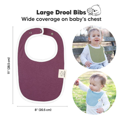 Maroon Drool Baby Bibs