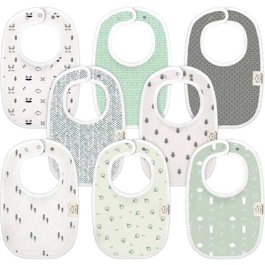 KeaBabies Organic GOTS Baby Toddler Drool Bibs