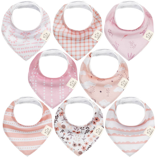 KeaBabies blossom pink organic Cotton bibs